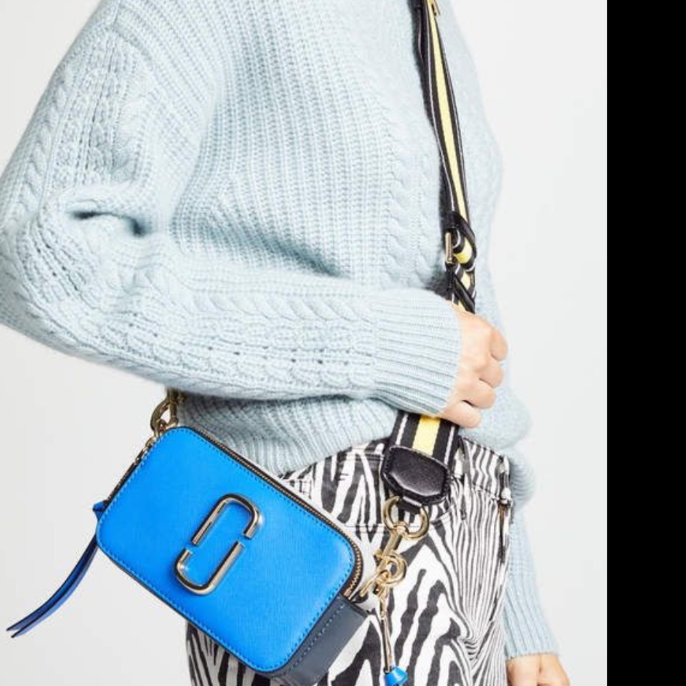 100% Authentic Marc Jacobs Multicolor Blue Mini Handbag NWT $295 crossbody fit